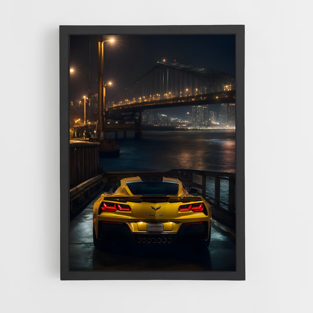 Poster Corvette sur le Pont – affiche Chevrolet (vue 2)